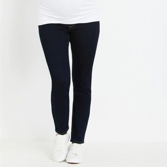 Indigeo Blue Secret Fit Belly Super Stretch Skinny Maternity Jeans - Picture 5 of 16